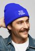 Herren Beanie mit Patch Leben ist kein Ponyhof Strickmütze Spruch Aufdruck Lustig Mütze Männer Moonworks®preview