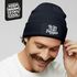 Herren Beanie mit Patch Leben ist kein Ponyhof Strickmütze Spruch Aufdruck Lustig Mütze Männer Moonworks®preview