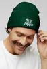 Herren Beanie mit Patch Leben ist kein Ponyhof Strickmütze Spruch Aufdruck Lustig Mütze Männer Moonworks®preview