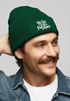 Herren Beanie mit Patch Leben ist kein Ponyhof Strickmütze Spruch Aufdruck Lustig Mütze Männer Moonworks®preview