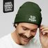 Herren Beanie mit Patch Leben ist kein Ponyhof Strickmütze Spruch Aufdruck Lustig Mütze Männer Moonworks®preview