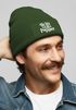 Herren Beanie mit Patch Leben ist kein Ponyhof Strickmütze Spruch Aufdruck Lustig Mütze Männer Moonworks®preview