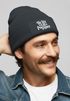Herren Beanie mit Patch Leben ist kein Ponyhof Strickmütze Spruch Aufdruck Lustig Mütze Männer Moonworks®preview