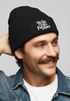 Herren Beanie mit Patch Leben ist kein Ponyhof Strickmütze Spruch Aufdruck Lustig Mütze Männer Moonworks®preview