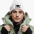 Herren Beanie mit Patch Skull Strickmütze Totenkopf Aufdruck Lustig Mütze Männer Moonworks®preview