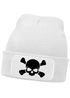 Herren Beanie mit Patch Skull Strickmütze Totenkopf Aufdruck Lustig Mütze Männer Moonworks®preview