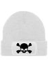 Herren Beanie mit Patch Skull Strickmütze Totenkopf Aufdruck Lustig Mütze Männer Moonworks®preview
