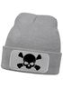Herren Beanie mit Patch Skull Strickmütze Totenkopf Aufdruck Lustig Mütze Männer Moonworks®preview