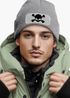 Herren Beanie mit Patch Skull Strickmütze Totenkopf Aufdruck Lustig Mütze Männer Moonworks®preview