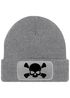 Herren Beanie mit Patch Skull Strickmütze Totenkopf Aufdruck Lustig Mütze Männer Moonworks®preview