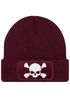 Herren Beanie mit Patch Skull Strickmütze Totenkopf Aufdruck Lustig Mütze Männer Moonworks®preview