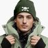 Herren Beanie mit Patch Skull Strickmütze Totenkopf Aufdruck Lustig Mütze Männer Moonworks®preview