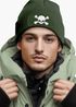 Herren Beanie mit Patch Skull Strickmütze Totenkopf Aufdruck Lustig Mütze Männer Moonworks®preview