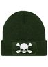 Herren Beanie mit Patch Skull Strickmütze Totenkopf Aufdruck Lustig Mütze Männer Moonworks®preview