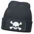 Herren Beanie mit Patch Skull Strickmütze Totenkopf Aufdruck Lustig Mütze Männer Moonworks®preview