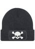 Herren Beanie mit Patch Skull Strickmütze Totenkopf Aufdruck Lustig Mütze Männer Moonworks®preview