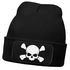 Herren Beanie mit Patch Skull Strickmütze Totenkopf Aufdruck Lustig Mütze Männer Moonworks®preview