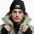 Herren Beanie mit Patch Skull Strickmütze Totenkopf Aufdruck Lustig Mütze Männer Moonworks®preview