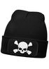Herren Beanie mit Patch Skull Strickmütze Totenkopf Aufdruck Lustig Mütze Männer Moonworks®preview
