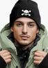 Herren Beanie mit Patch Skull Strickmütze Totenkopf Aufdruck Lustig Mütze Männer Moonworks®preview
