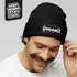 Herren Beanie mit Patch Stimmung Party Karneval Fasching Strickmütze Aufdruck Lustig Mütze Männer Moonworks®preview