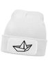 Herren Beanie mit Patch Strickmütze  Aufdruck Boot Design Maritim Lustig Mütze Männergeschenk für Bootsliebhaber  Moonworks®preview