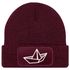 Herren Beanie mit Patch Strickmütze  Aufdruck Boot Design Maritim Lustig Mütze Männergeschenk für Bootsliebhaber  Moonworks®preview