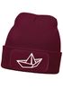 Herren Beanie mit Patch Strickmütze  Aufdruck Boot Design Maritim Lustig Mütze Männergeschenk für Bootsliebhaber  Moonworks®preview