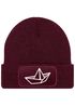 Herren Beanie mit Patch Strickmütze  Aufdruck Boot Design Maritim Lustig Mütze Männergeschenk für Bootsliebhaber  Moonworks®preview