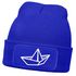 Herren Beanie mit Patch Strickmütze  Aufdruck Boot Design Maritim Lustig Mütze Männergeschenk für Bootsliebhaber  Moonworks®preview