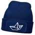 Herren Beanie mit Patch Strickmütze  Aufdruck Boot Design Maritim Lustig Mütze Männergeschenk für Bootsliebhaber  Moonworks®preview