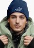 Herren Beanie mit Patch Strickmütze  Aufdruck Boot Design Maritim Lustig Mütze Männergeschenk für Bootsliebhaber  Moonworks®preview