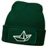 Herren Beanie mit Patch Strickmütze  Aufdruck Boot Design Maritim Lustig Mütze Männergeschenk für Bootsliebhaber  Moonworks®preview