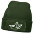 Herren Beanie mit Patch Strickmütze  Aufdruck Boot Design Maritim Lustig Mütze Männergeschenk für Bootsliebhaber  Moonworks®preview