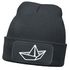 Herren Beanie mit Patch Strickmütze  Aufdruck Boot Design Maritim Lustig Mütze Männergeschenk für Bootsliebhaber  Moonworks®preview