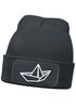 Herren Beanie mit Patch Strickmütze  Aufdruck Boot Design Maritim Lustig Mütze Männergeschenk für Bootsliebhaber  Moonworks®preview