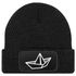 Herren Beanie mit Patch Strickmütze  Aufdruck Boot Design Maritim Lustig Mütze Männergeschenk für Bootsliebhaber  Moonworks®preview