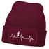 Herren Beanie mit Patch Strickmütze Aufdruck Herzschlag Joggen Sport Outdoor Fashion Lustig Mütze Männer Moonworks®preview