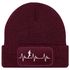 Herren Beanie mit Patch Strickmütze Aufdruck Herzschlag Joggen Sport Outdoor Fashion Lustig Mütze Männer Moonworks®preview