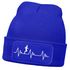 Herren Beanie mit Patch Strickmütze Aufdruck Herzschlag Joggen Sport Outdoor Fashion Lustig Mütze Männer Moonworks®preview