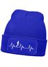 Herren Beanie mit Patch Strickmütze Aufdruck Herzschlag Joggen Sport Outdoor Fashion Lustig Mütze Männer Moonworks®preview