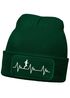 Herren Beanie mit Patch Strickmütze Aufdruck Herzschlag Joggen Sport Outdoor Fashion Lustig Mütze Männer Moonworks®preview