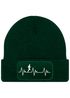 Herren Beanie mit Patch Strickmütze Aufdruck Herzschlag Joggen Sport Outdoor Fashion Lustig Mütze Männer Moonworks®preview