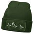 Herren Beanie mit Patch Strickmütze Aufdruck Herzschlag Joggen Sport Outdoor Fashion Lustig Mütze Männer Moonworks®preview