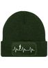 Herren Beanie mit Patch Strickmütze Aufdruck Herzschlag Joggen Sport Outdoor Fashion Lustig Mütze Männer Moonworks®preview