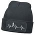 Herren Beanie mit Patch Strickmütze Aufdruck Herzschlag Joggen Sport Outdoor Fashion Lustig Mütze Männer Moonworks®preview
