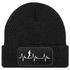 Herren Beanie mit Patch Strickmütze Aufdruck Herzschlag Joggen Sport Outdoor Fashion Lustig Mütze Männer Moonworks®preview