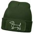 Herren Beanie mit Patch Strickmütze Aufdruck Hund Lustig Geschenk Dackelbesitzer Mütze Männer Moonworks®preview