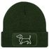 Herren Beanie mit Patch Strickmütze Aufdruck Hund Lustig Geschenk Dackelbesitzer Mütze Männer Moonworks®preview