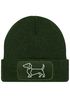Herren Beanie mit Patch Strickmütze Aufdruck Hund Lustig Geschenk Dackelbesitzer Mütze Männer Moonworks®preview